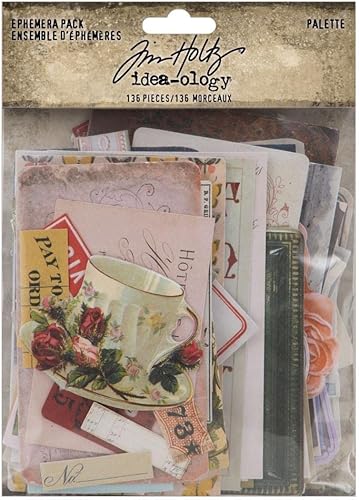 Miniatura 6 de Tim Holtz Idea-Ology 2023 Paleta Ephemera Pack y capas orgánicas - Paquete de 2 artículos