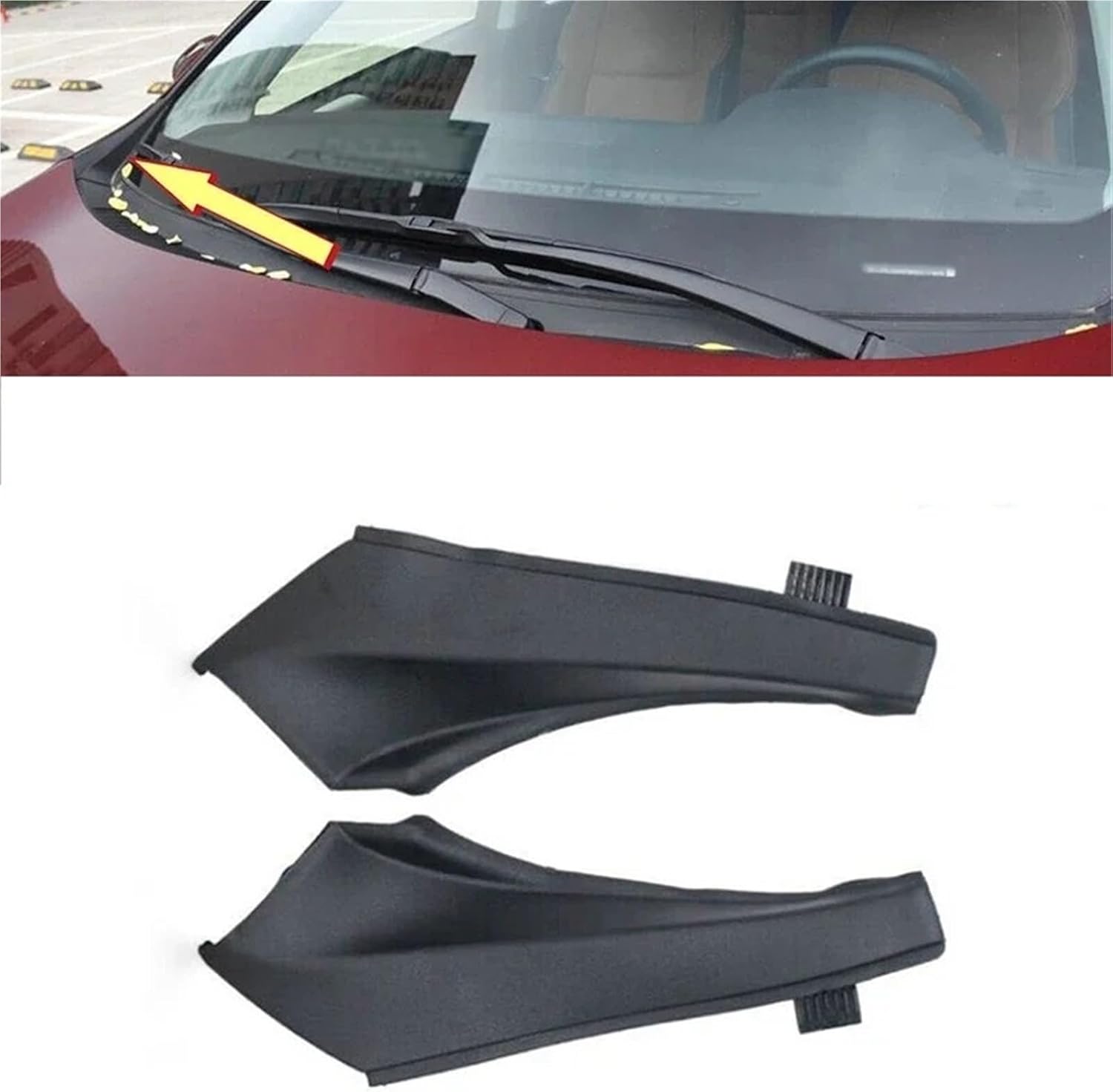 Wiper Side Cowl Cover Trim Panel 1Pair for Toyota for RAV4 2013 2014 2015 2016 2017 2018 Car Front Windshield Wiper Side Cowl 53867-42020 53866-42020