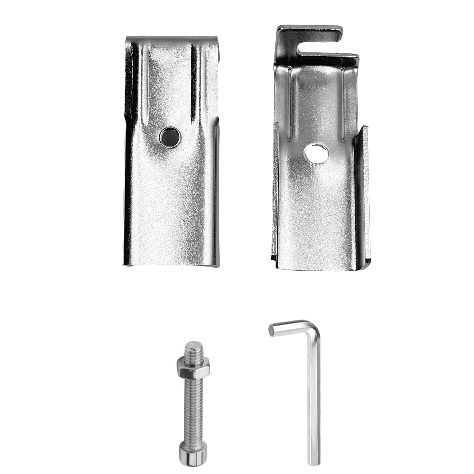 Antrader Lot De 6 Connecteurs De Serrage Carrés De 2,5 Cm, Raccord De Tube En T Carré à 3 Voies, Colliers De Serrage En Acier Inoxydable, Collier De Serrage Pour Tuyau Carré