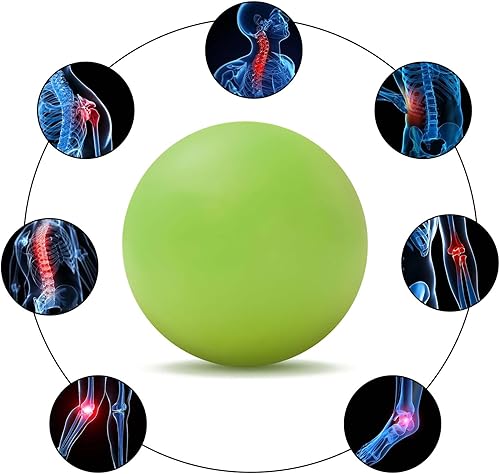 Miniatura 3 de WOVTE Bola de lacrosse de masaje para músculos doloridos, hombros, cuello, espalda, pies, cuerpo, tejido profundo, punto gatillo, nudos musculares,