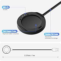 Vista 3 de TUSITA Cargador compatible con brazalete Wahoo TICKR FIT de ritmo cardíaco - 1M