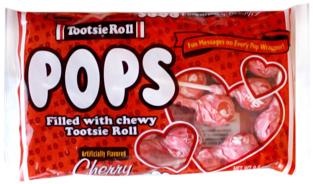 Tootsie RollCherry Flavored Pop with Fun message on Every Pop Wrapper (1 9.6oz) bag