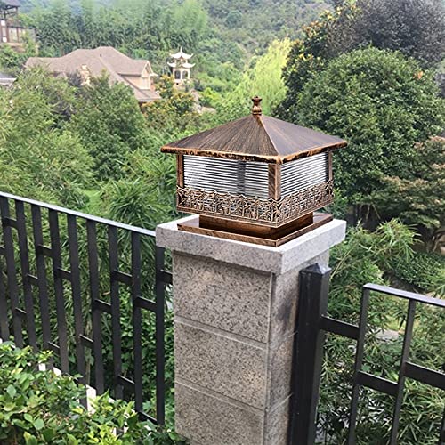 Lámpara de pilar IP65 impermeable estilo retro industrial para jardín y terraza con E27 2
