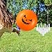 Lunmon 11 Pcs Ghost Giant Inflatable Bowling Set 27 Inch Pins with 23 Inch Pumpkin Bowling Ball Indoor Outdoor for Halloween Fall Carnival Festival Party Game Supplies