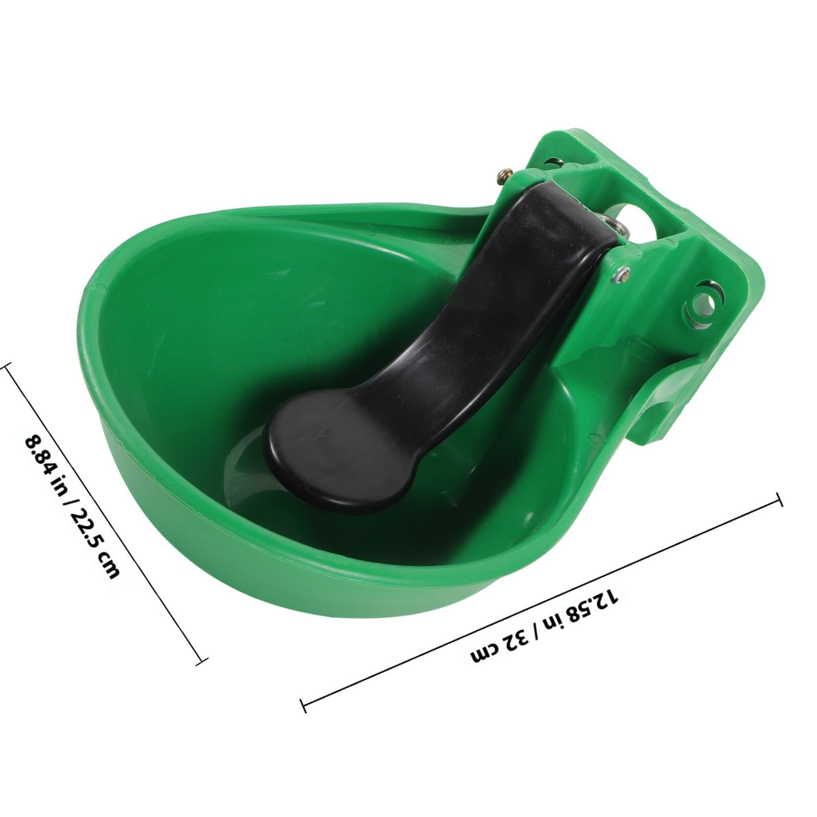 Abbeveratoio Automatico per Mucche, Ciotola Grande in Plastica Verde | Valvola in Rame, Montaggio Semplice, Pulizia Rapida, Uso per Bestiame e Bovini