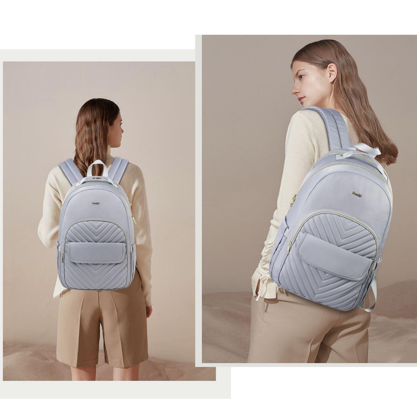 Sac à Dos Femme Sac à Dos pour Prdinateur Portable 17,3 Pouces pour Collège Voyage Loisir Travail Affaire