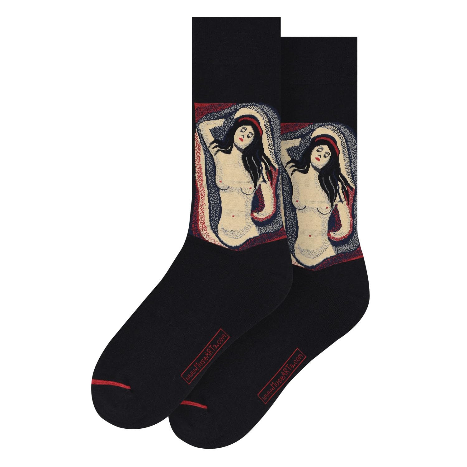 MuseARTa Edvard Munch Socks, Black, 40-46