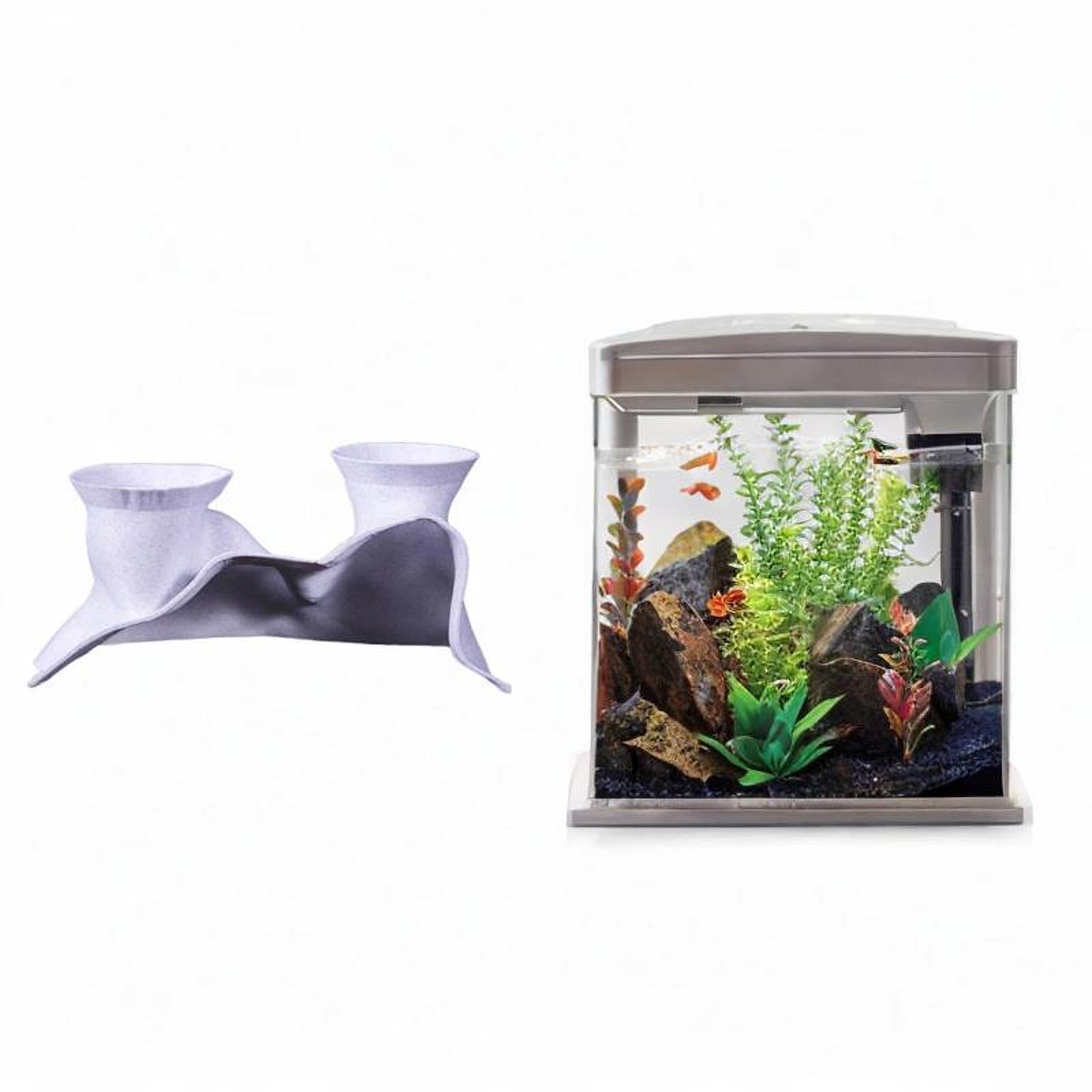 F Fityle subterráneo, decoración, Paisaje, Refugio, escondite, Cueva para Peces en, hogar para bettas y cangrejos de río.