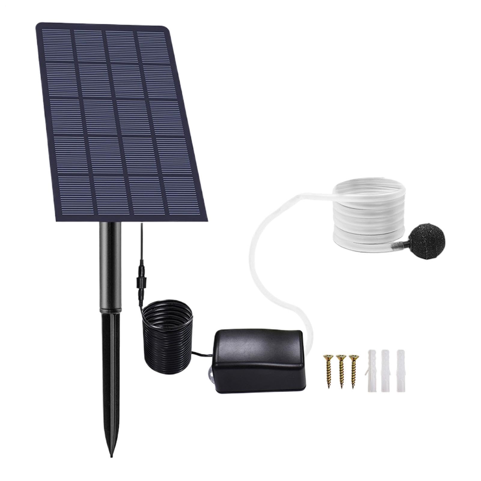 Aeratore Ad Energia Solare 2W Basso Rumore IP64 Impermeabile | Aeratore Portatile Per Bacino Koi Adatto Per Acquari, Idroponica, Pesca All'aperto, Stoccaggio Di Frutta