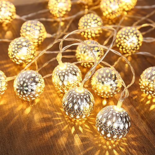 NEXVIN 30er LED Marokkanische Lichterkette Warmweiß, 9M Lichterkette Außen Innen Strombetrieben mit Fernbedienung… – Bild 3