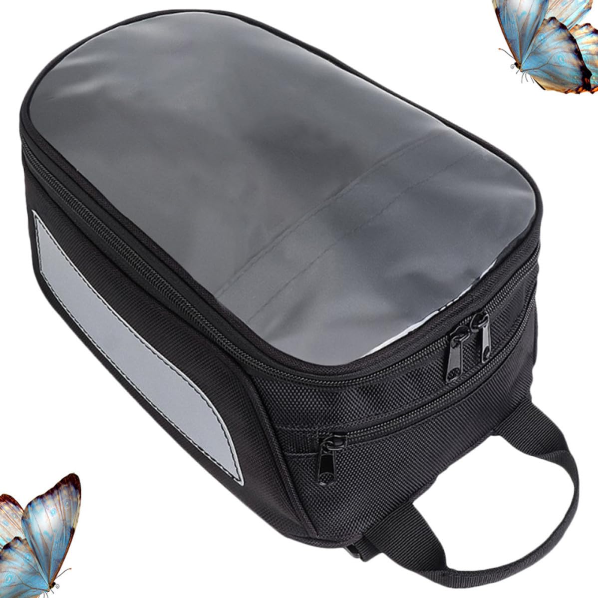 Bolsa de Depósito para Motocicleta Negra de Lona Oxford