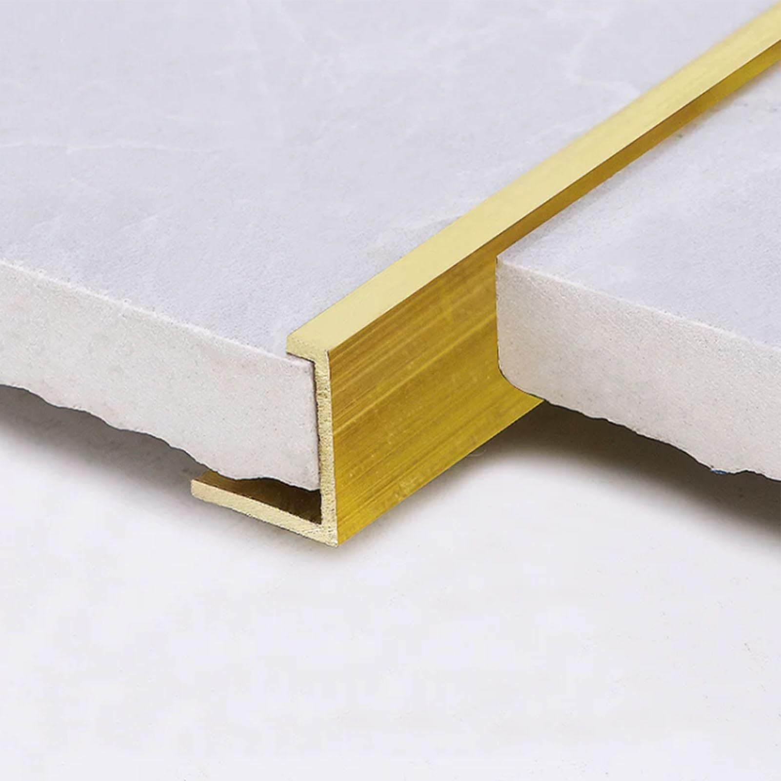 Soglia di Dislivello Pavimento Profilo di Transizione in Ottone Spazzolato per Piastrellatura, Copertura per Soglie con Altezza Compresa Tra 10,5 e 22,5 mm(H 22.5mm(7/8in))