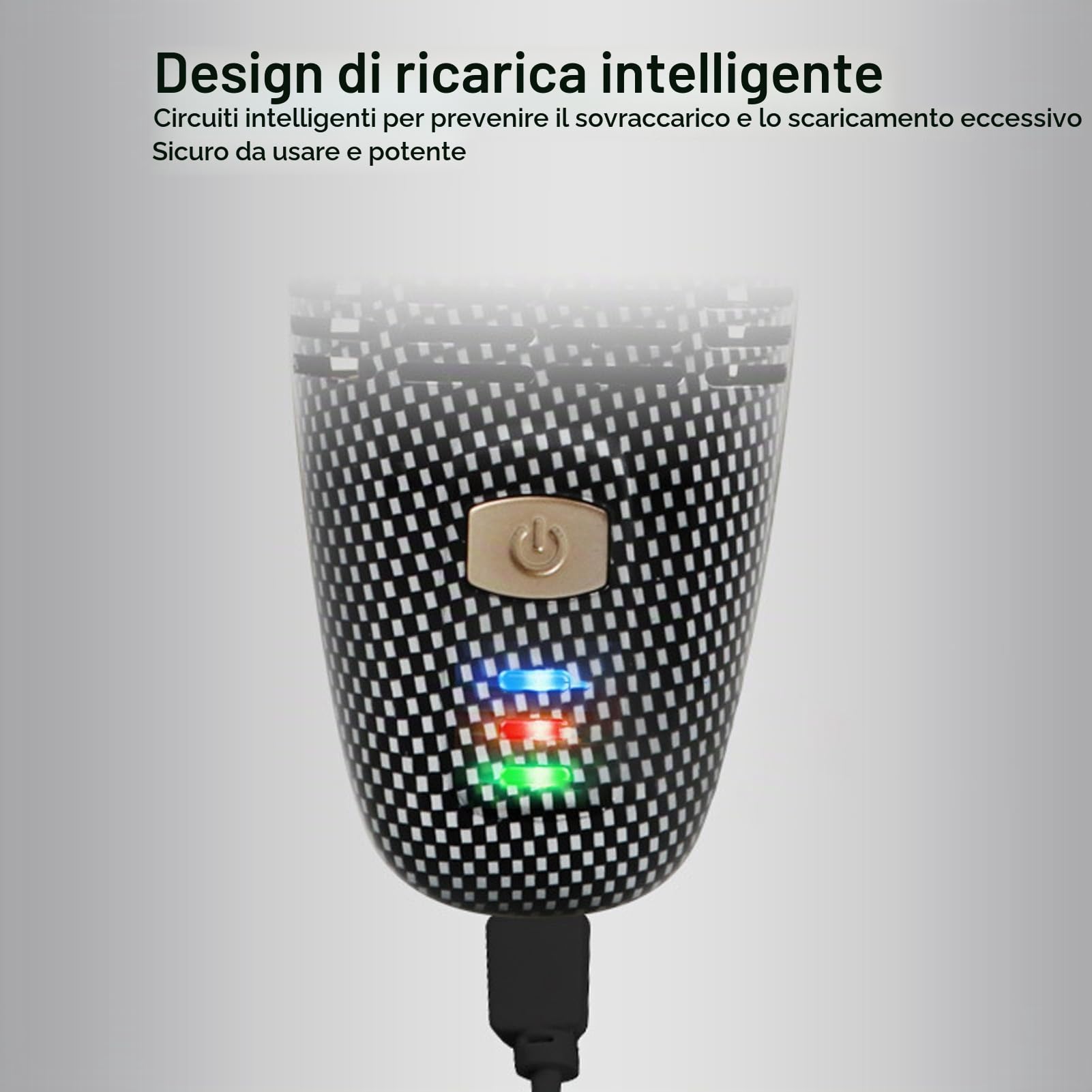 Tagliacapelli, Tagliacapelli a Vuoto Senza Fili con Potente Aspirazione Automatica dei Capelli, Rasoio Elettrico Ricaricabile con 4 Pettini Guida per Uomo