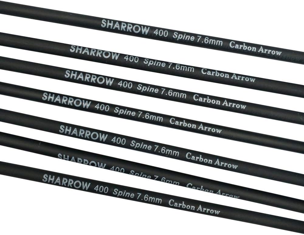 12 Pieces 30 Inch Carbon Arrow Archery Hunting Arrow Target Arrow Spine 400 Practice with 100 Grain Removable Field Point and Arrow Quiver Tube for Recuve Bow & Compound Bow