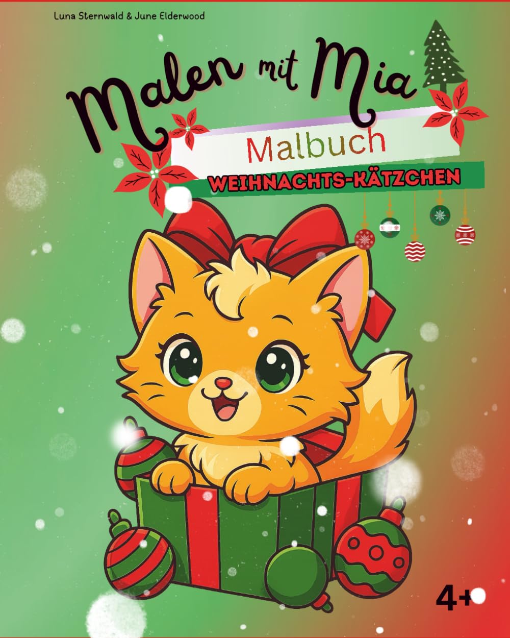 Malen mit Mia: Malbuch: Weihnachts-Kätzchen