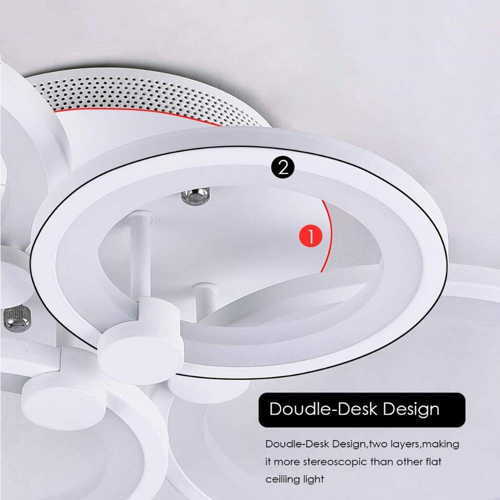 Lampa sufitowa LED, nowoczesna ściemnialna lampa wisząca do pokoju dziecięcego, żyrandol LED, sufitowa lampa sufitowa do salonu, sypialni, jadalni, 36 W