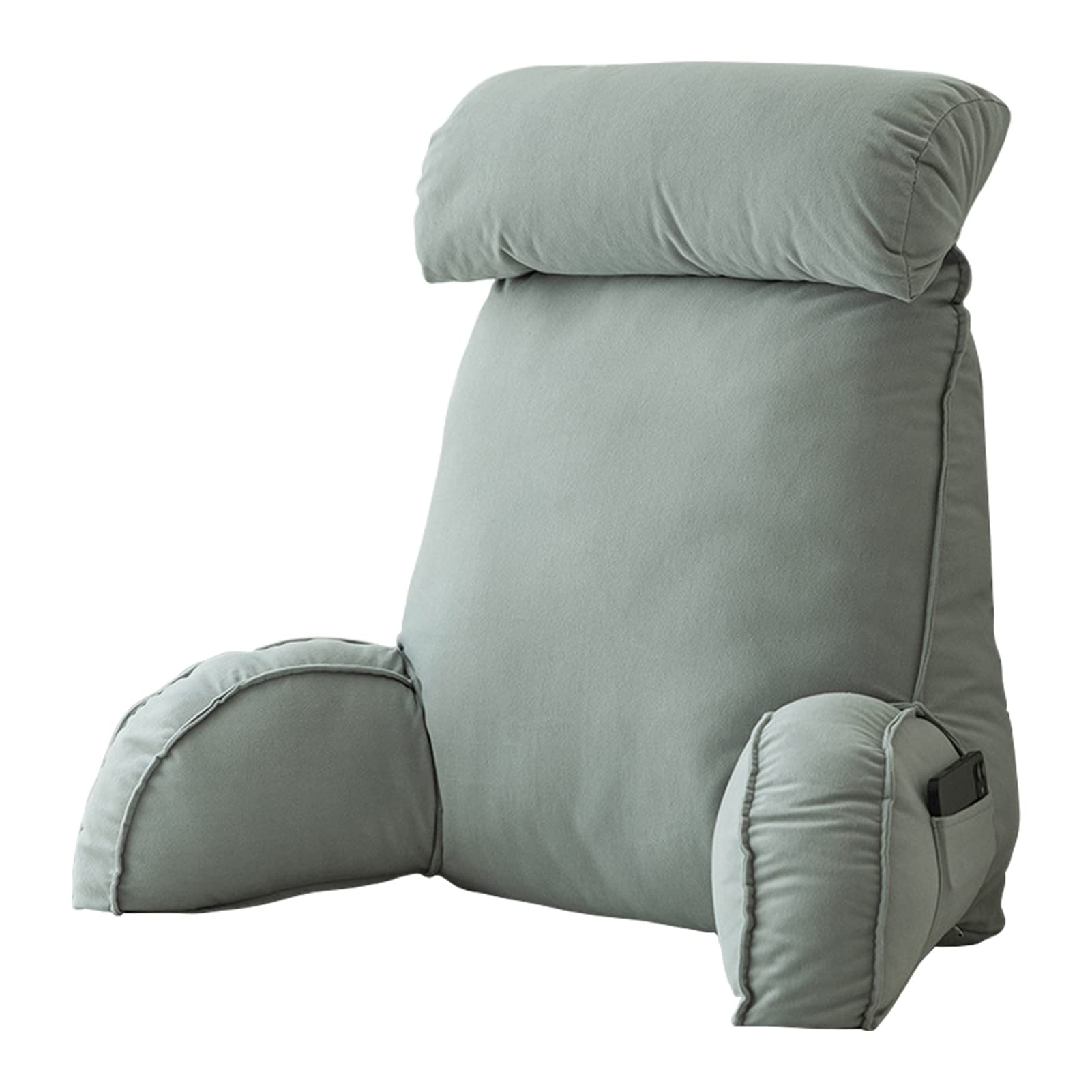 Cuscino lombare da lettura con cuscino rimovibile per il collo cuscino schienale cuscino per letto con braccioli ideale per libri o giochi 75 x 40 x 58 cm (con poggiatesta)