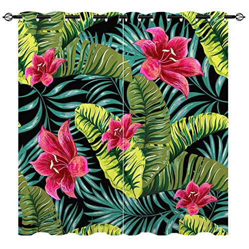 YUANZU Tropical Blackout Curtains