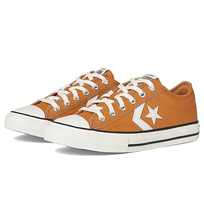 Converse Kids Star Player 76 Leather (Big Kid) Boys Shoes Gingersnap/Vintage White/Black