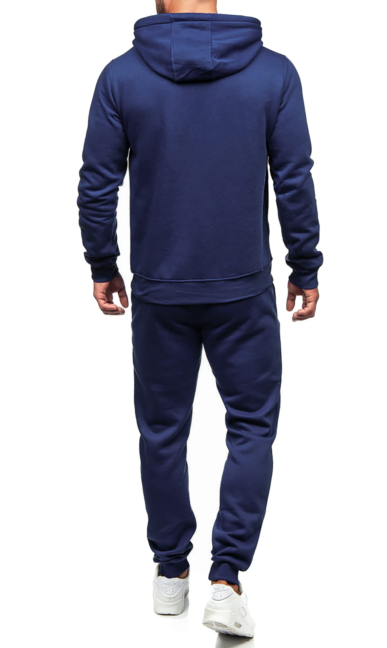 Evoga Tuta uomo completa maglia con pantaloni in cotone Training Fitness con cappuccio