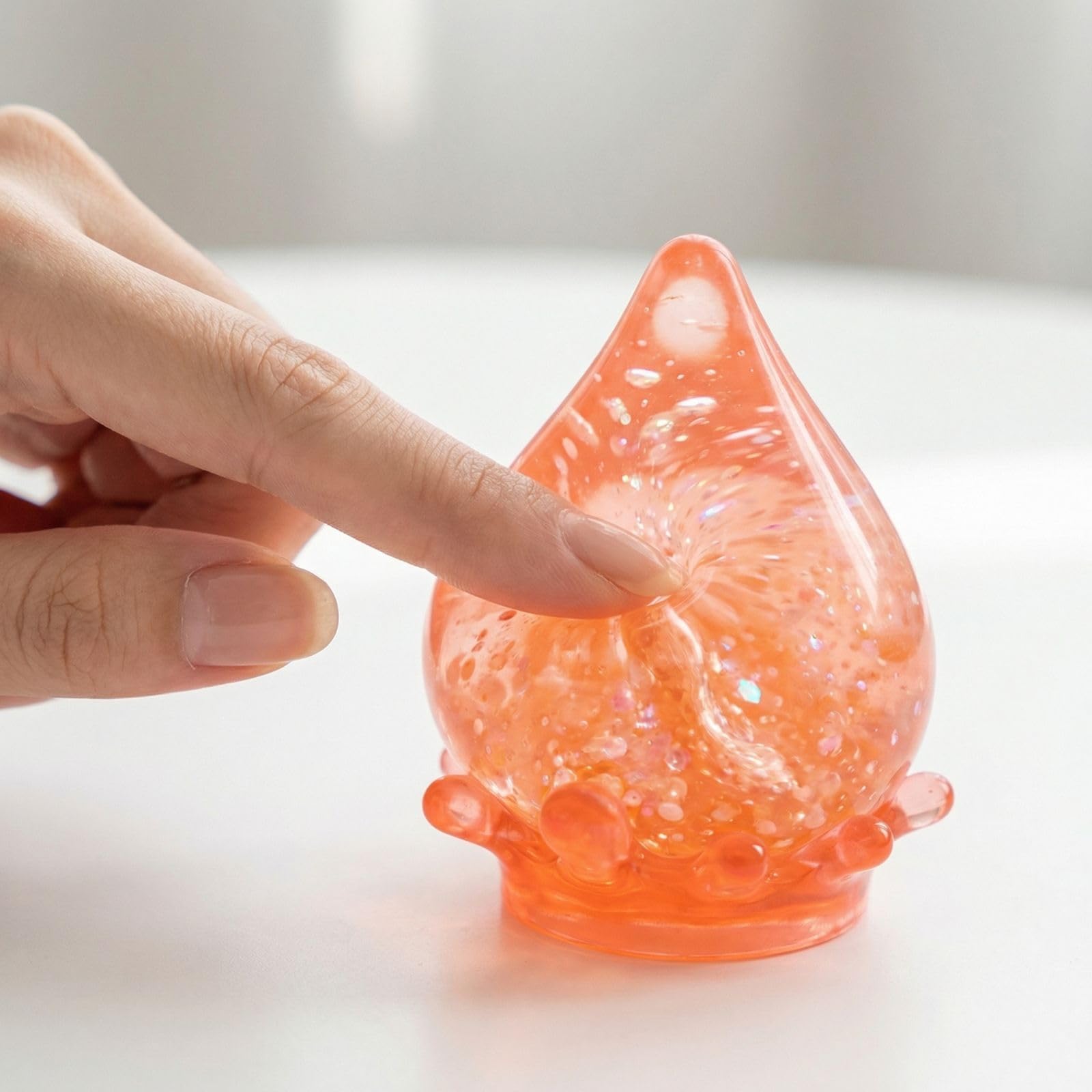 Water Drop Squeeze Squishies,Soft Fidget Stress Ball,Malt Sugar Squishy Stress 2026 New Slow Rise Relief Fidget Sensory for Anxiety Stress Party Favors (Pink) (Pink) — view 6