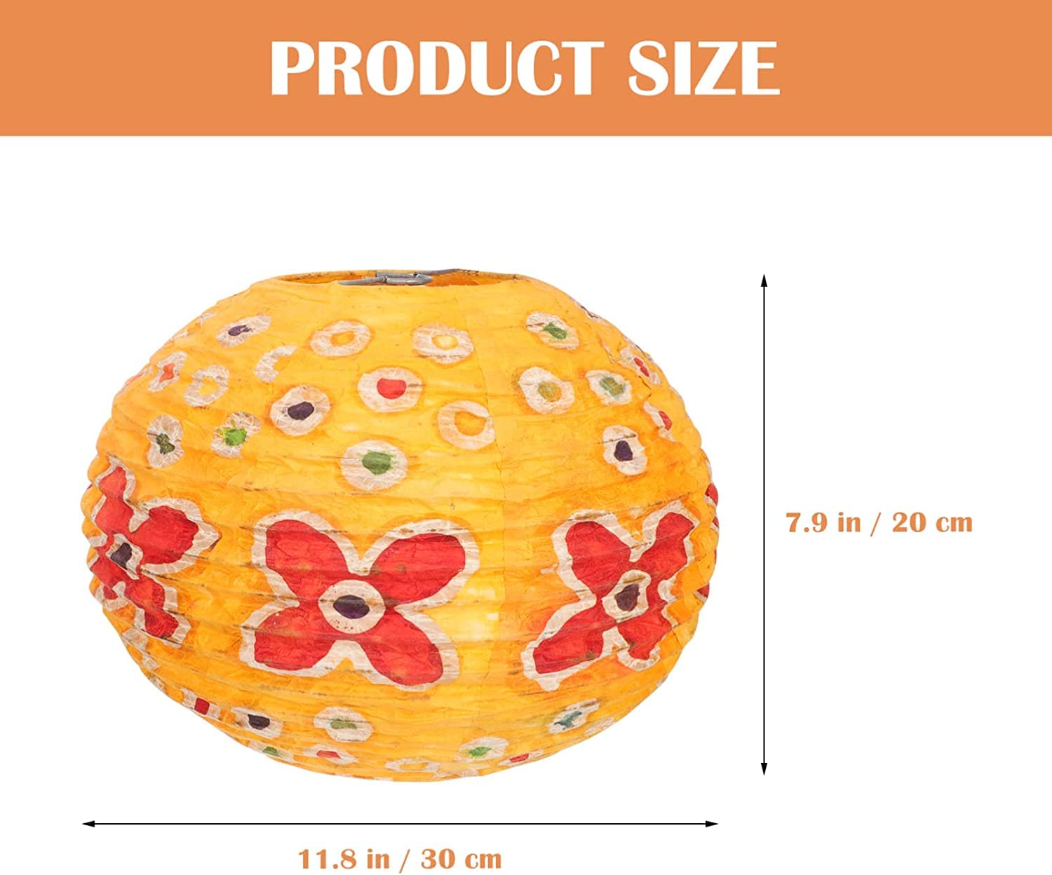 Keuyeo Paralume Rotondo per Lanterna di Carta 30 Cm, Lampade in Carta Velina, Decorazioni per Lampade a Sospensione in Stile Orientale Cinese per Casa del Ristorante
