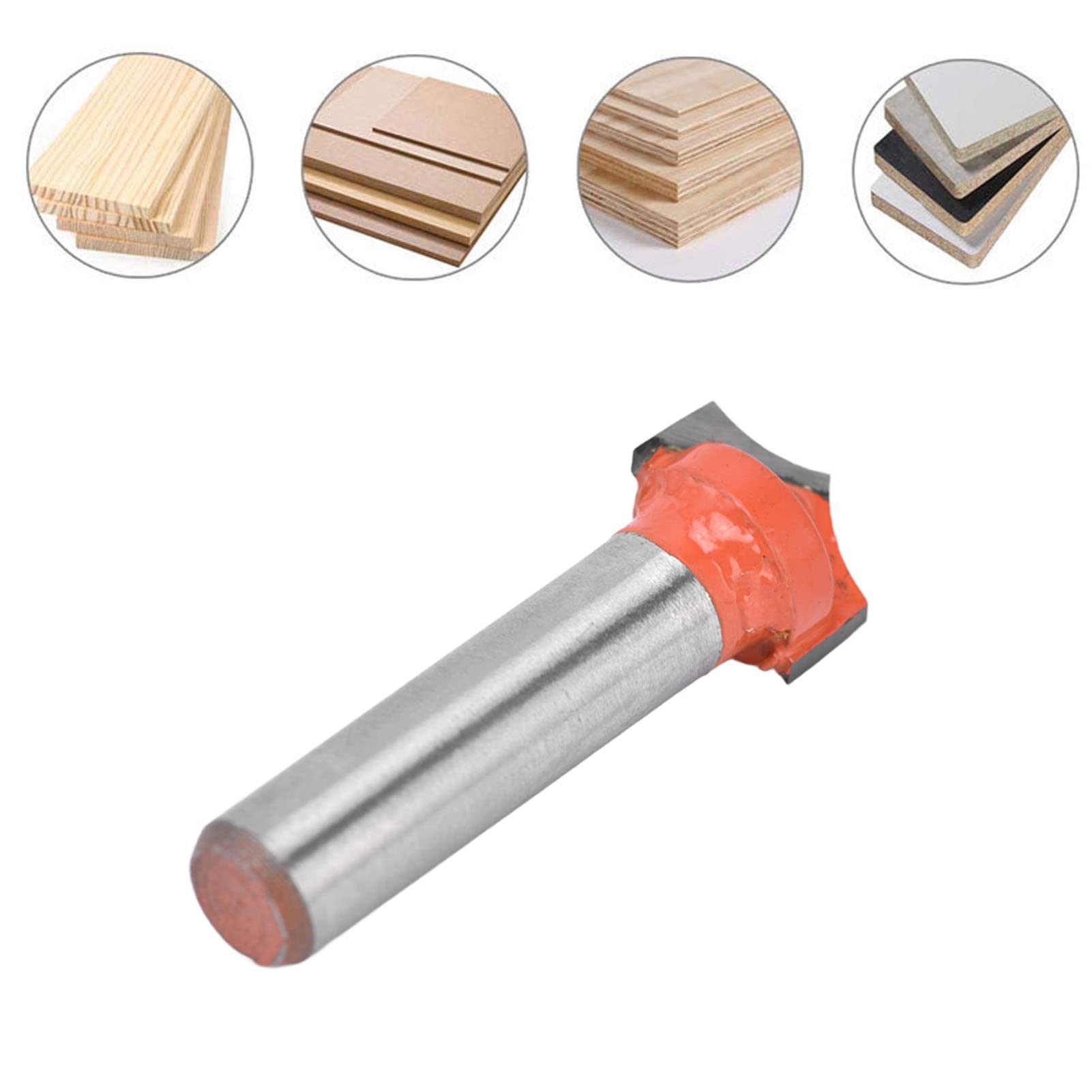 Punta Per Fresare Legno 45° XMHF Con Cuscinetto | Fresa A Lamella In Carburo Di Tungsteno 1/4'' - 5