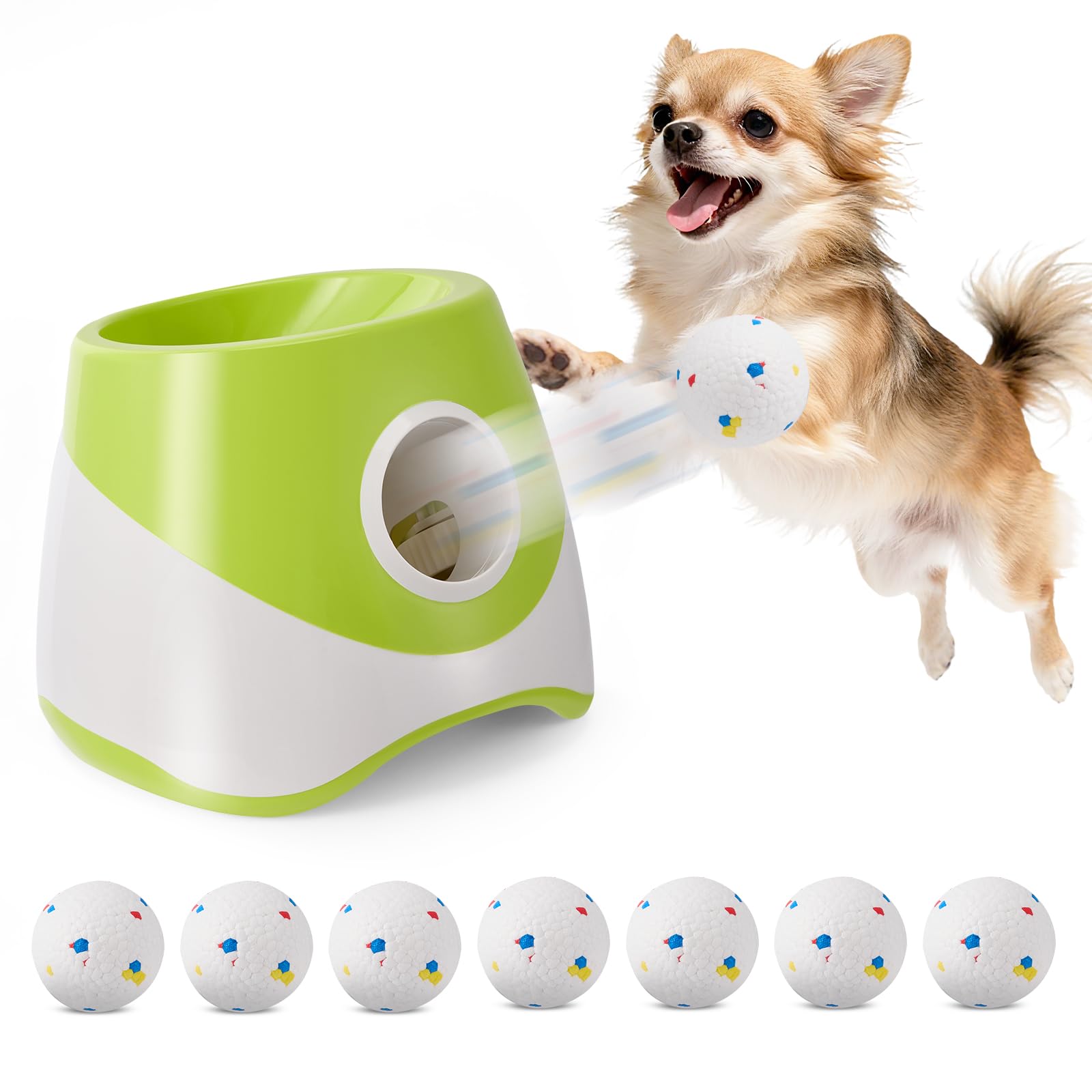 Lancia Palline Per Cani Automatico,Con 6 Palline Da Tennis, 3 Livelli Di Distanza, Ricaricabile,Lancia Palline Per Interni Ed Esterni