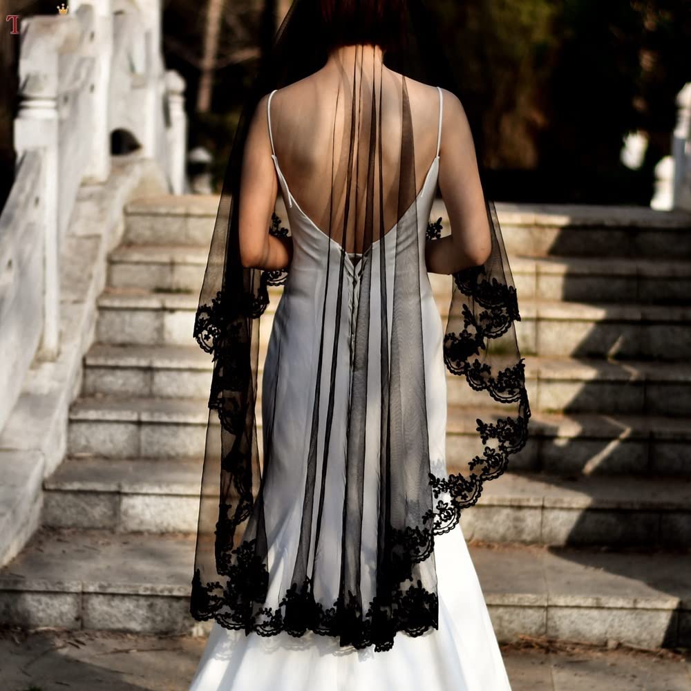 Amazon.com: CZCZC Wedding Bridal Veil No Comb Drop Veil Elbow Length Black Veil Cover Front and Back on the Face Wedding : Clothing, Shoes & Jewelry Amazon.com: CZCZC Wedding Bridal Veil No Comb Drop Veil Elbow Length Black Veil Cover Front and Back on the Face Wedding : Clothing, Shoes & Jewelry