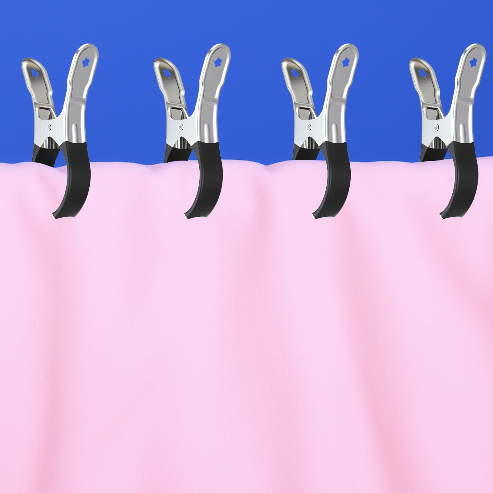 10 Stück Handtuchklammern Metall - Winddicht Für Strand & Pool