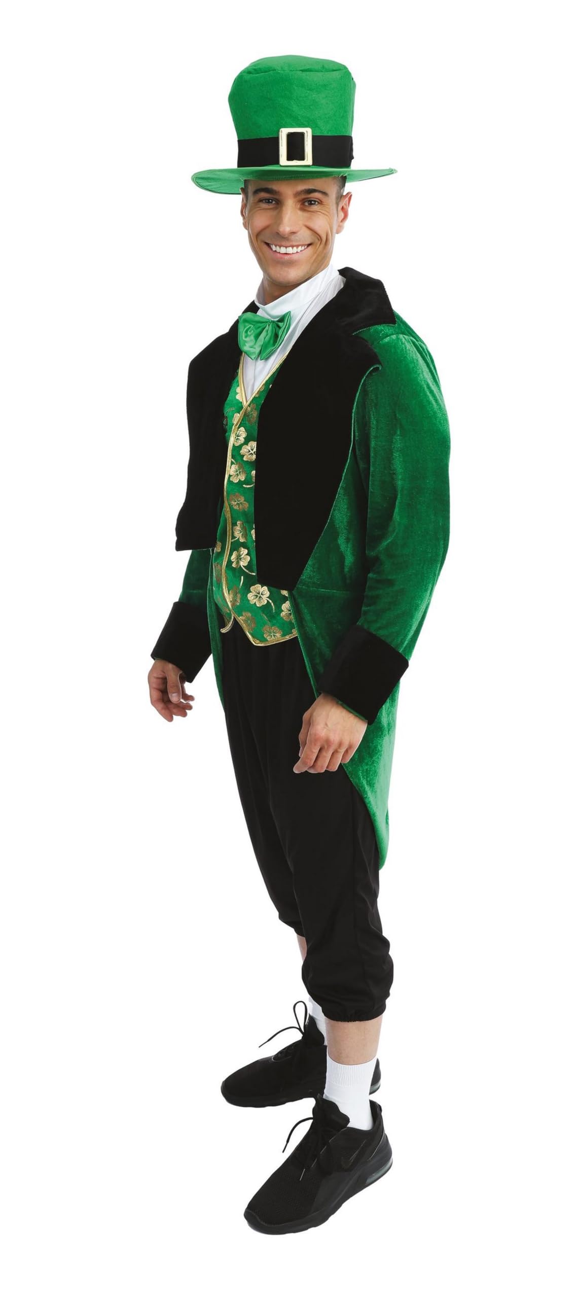P'TIT CLOWN - Travestimento da Leprechaun Adulto Deluxe - Costume San Patrizio Unisex - Tenuta Irlandese, Mascotte Irlandese, Carnevale, Festa a Tema