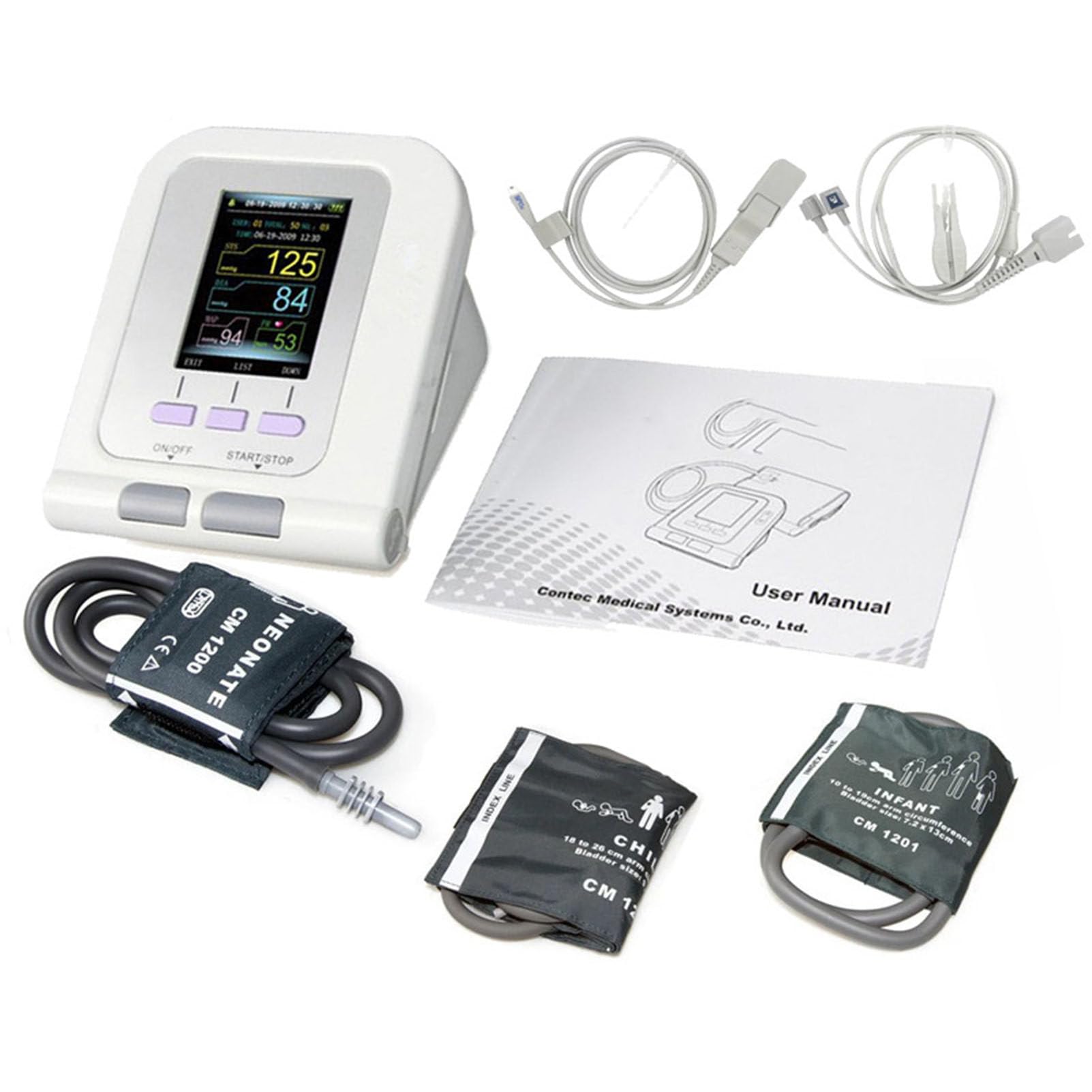Tensiómetro veterinario para animales, tensiómetro automático digital con pantalla LCD y 3 brazaletes, ideal para perros, gatos y mascotas Cuidado de animales