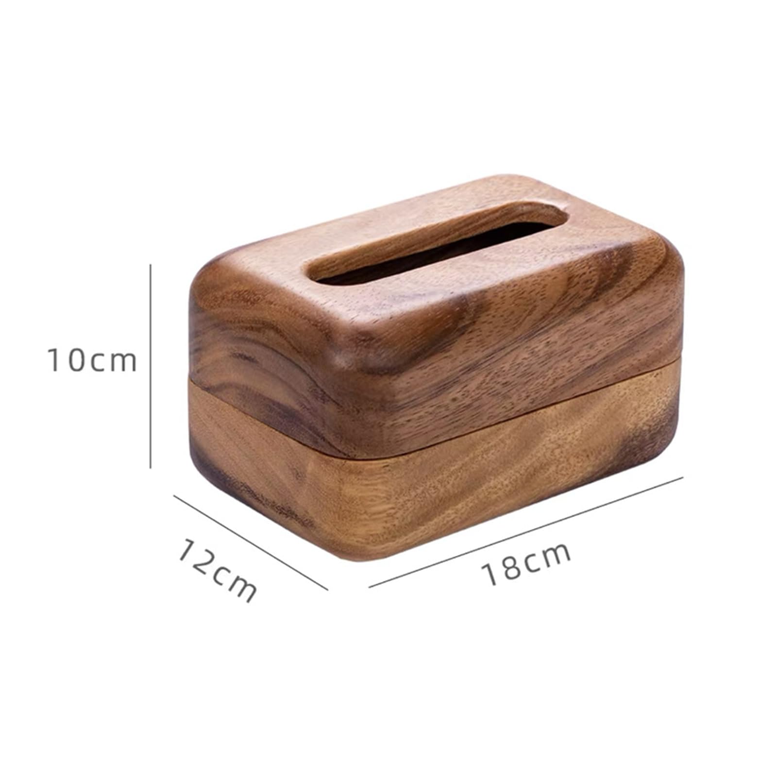 Coperchio Rettangolare in Legno per Scatola di fazzoletti Standard, Decorazione per la casa