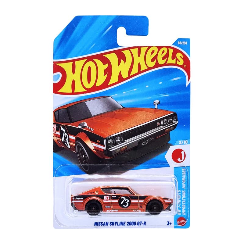 Image of Hot Wheels Nissan Skyline 2000 GT-R HW J-Imports Ages 3 and Up 88 /250 (Orange)