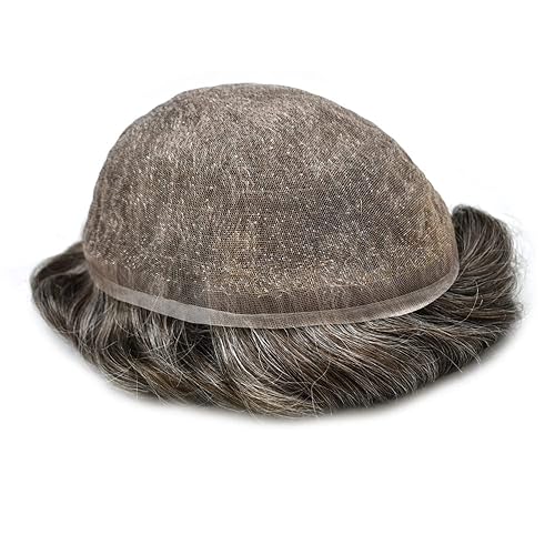 Mens Toupee Completo Suizo Encaje Piezas De Pelo Para Hombres Sistema De Reemplazo De Cabello Humano Para Hombres Hairpieces Protesis Capilar Para