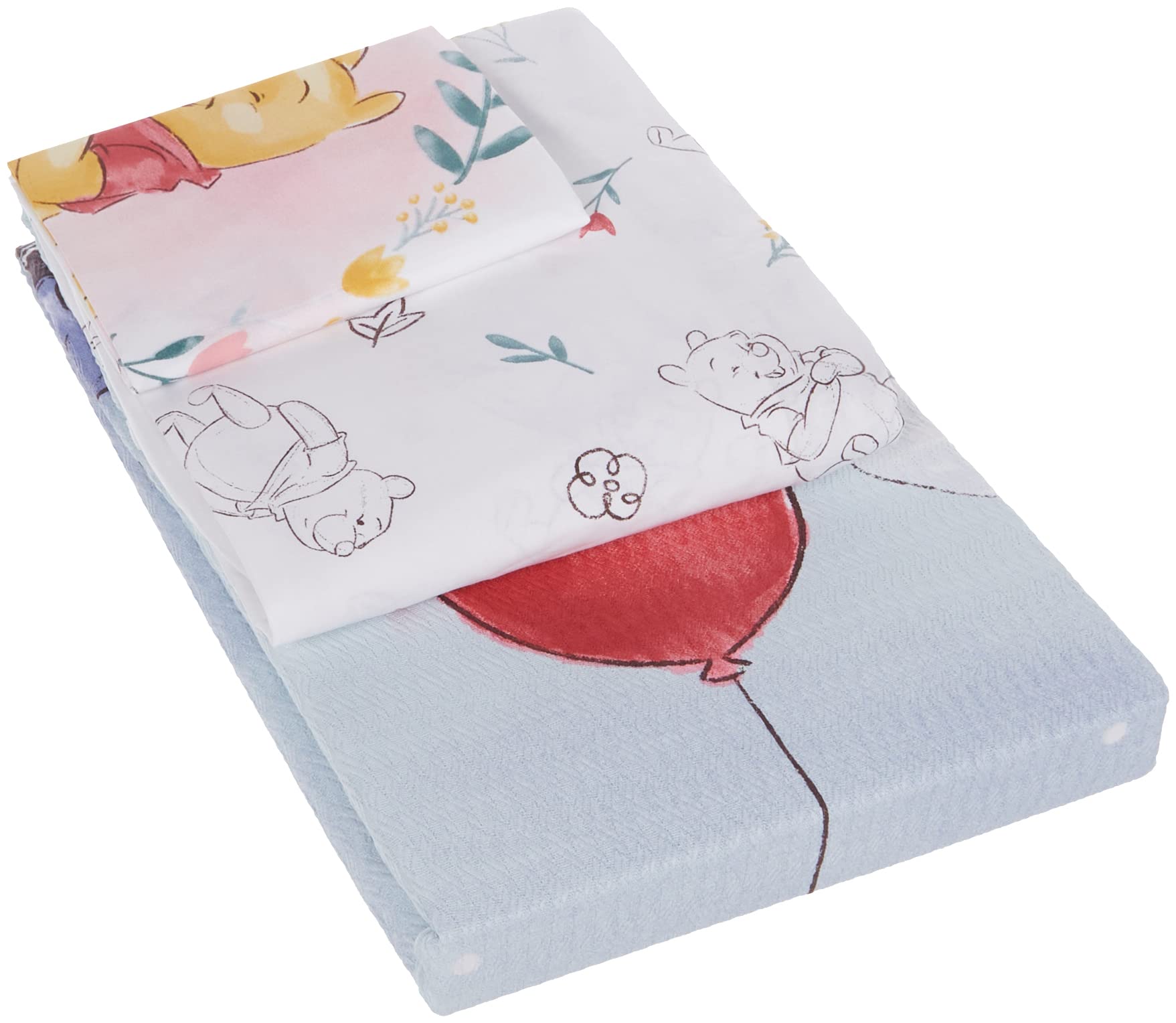 Taç Disney Winnie The Pooh Sentimental Lisanslı Karakter Baskılı%100 Pamuk Bebek Pike Takımı, Çok Renkli, Bebek