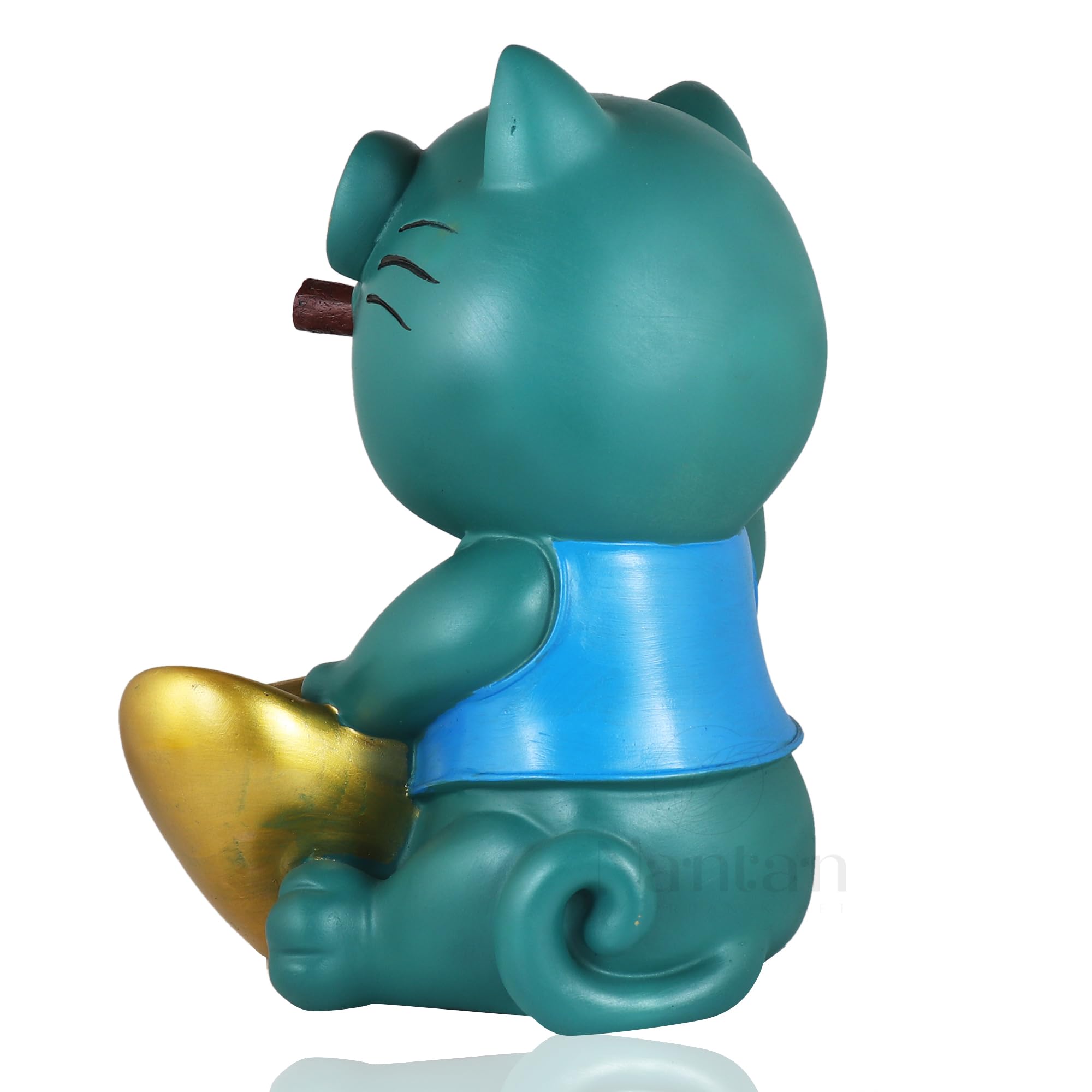 nantan Modern Cat Showpiece Cum Storage Box Resin Key Holder Desk Organizer Home Decor|Diwali Gifts for Family and Friends 3