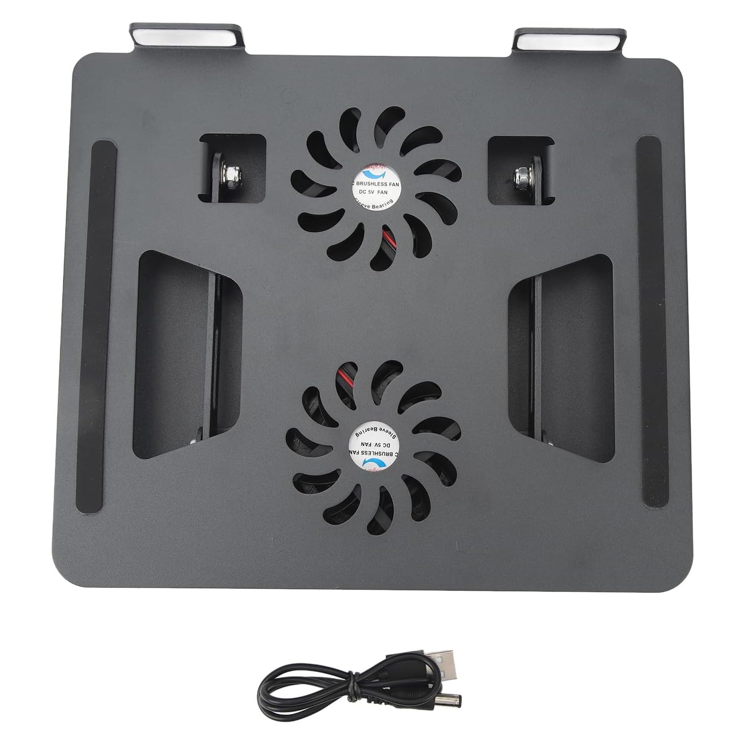 EYUVAA LABEL Adjustable Laptop Stand with 360° Rotating Base & Dual Fan Cooling Stand, Wide Compatibility 10-17 inches| Compatible for Tablet, Notebook and All Laptops