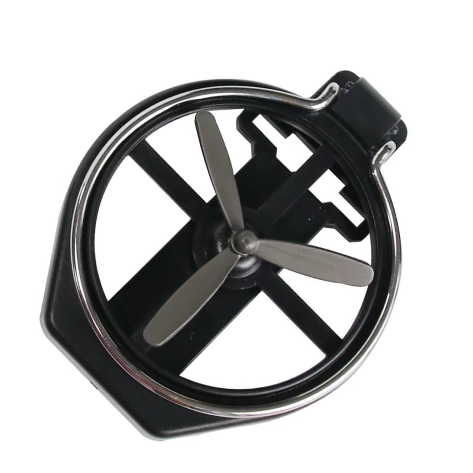 Portabevande per Auto 1 Pezzo Portabicchieri Universale Pieghevole per Auto con Ventola e Bocchetta di Ventilazione, Accessori per Bottiglie di Bevande (Nero)