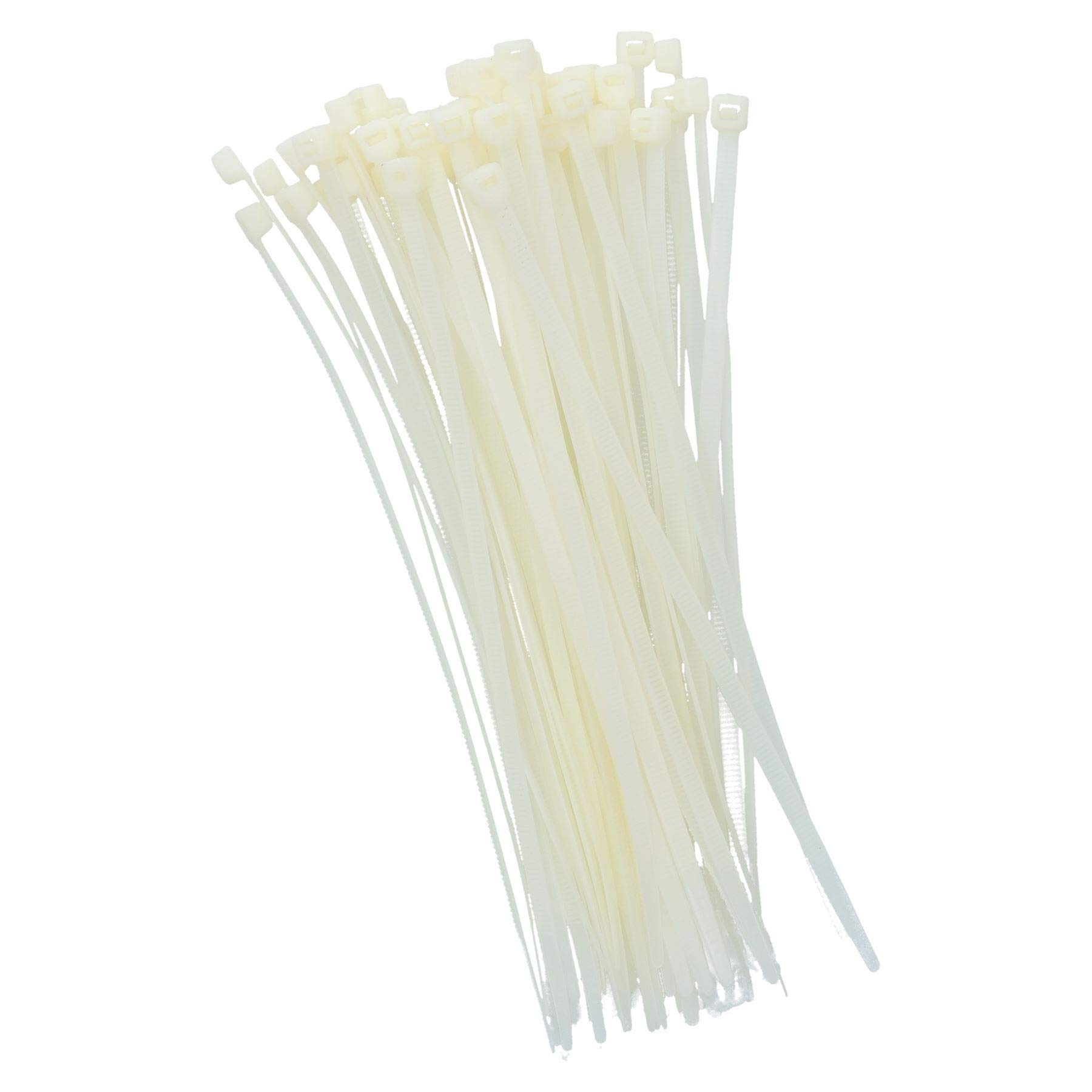 Ab Tools White 75Pc Zip Ties 200Mm X 4.5Mm Cable Ties Wrap Wire Lock Ties Te930