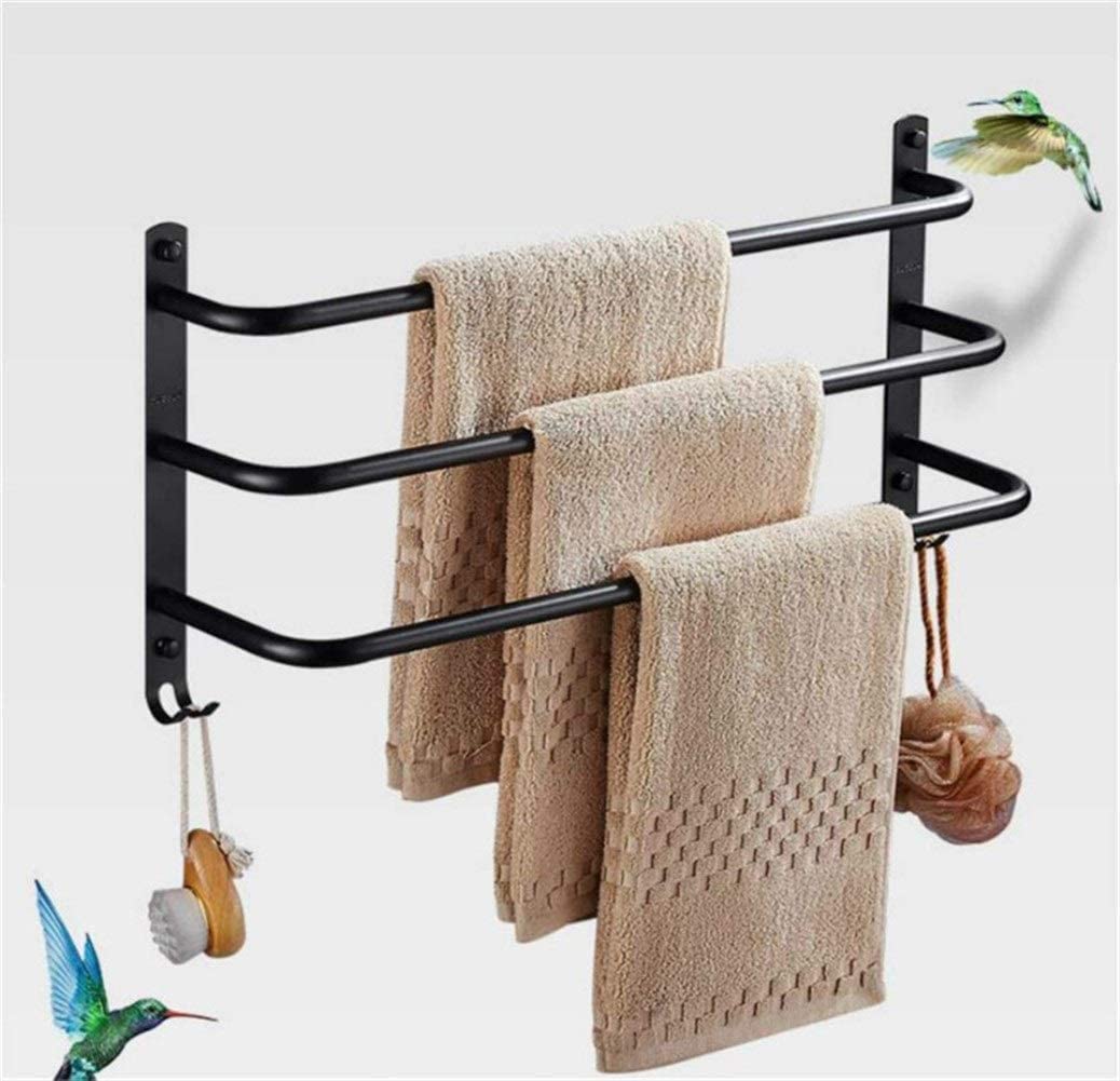 Porta Asciugamani Portasciugamani In Acciaio Inossidabile 304 A 3 Livelli Triplo Nero Bagno Cucina Porta Asciugamani Creativo Organizzatore Per Accessori Per Il Bagno(7 3/8)