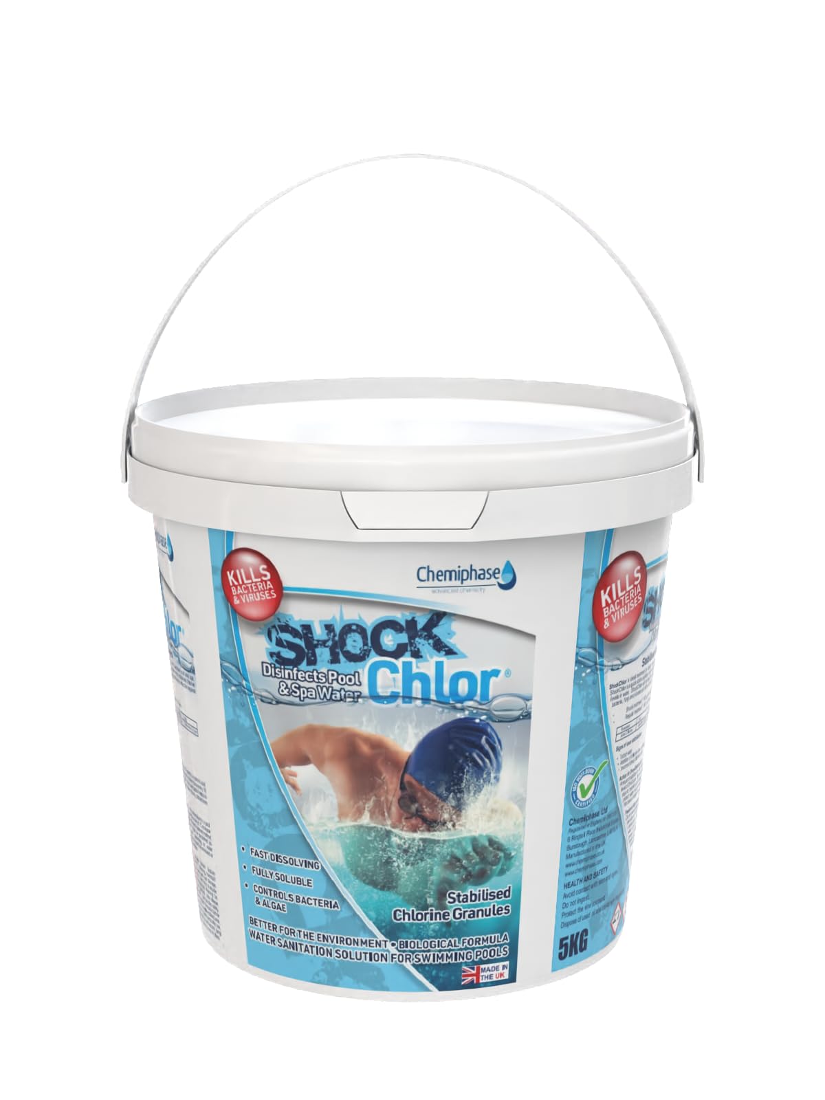 Shock Chlorine Granules – Fast-Dissolving Pool Shock Treatment – Kills Bacteria & Algae – Crystal-Clear Water – Ideal for Swimming Pools, Hot Tubs & Spas – 5 Kg