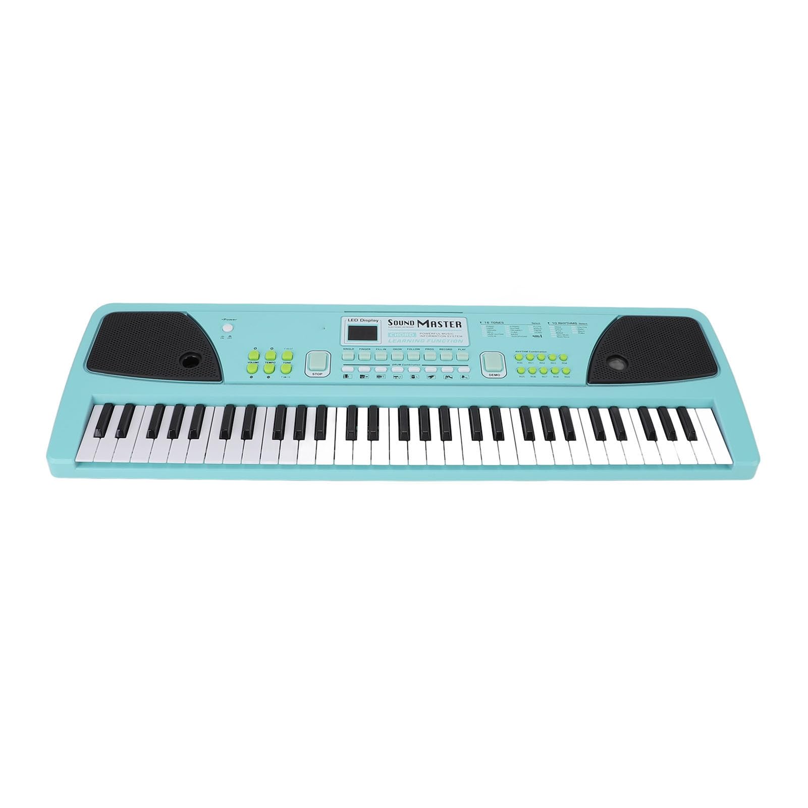 Tastiera per Pianoforte Portatile a 61 Tasti con Microfono Tastiera Elettronica Ricaricabile Tramite USB per Bambini Che Imparano la Musica