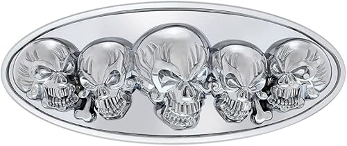 United Pacific 10963 Emblema ovalado cromado - 3D Skull