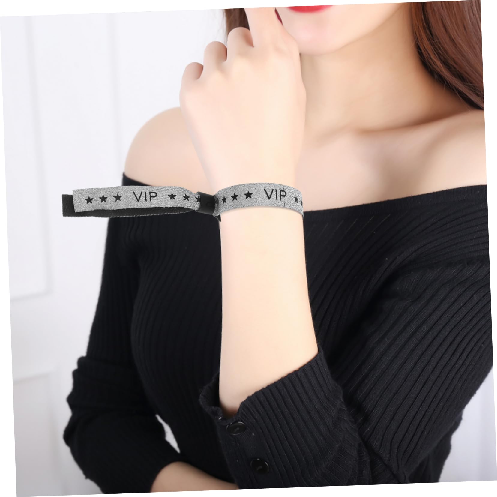 100 Piezas Pulseras de Actividad para Eventos Fiestas y Conciertos Color Material de Tela Pulseras de Identificación para Conciertos para Actividades al Aire