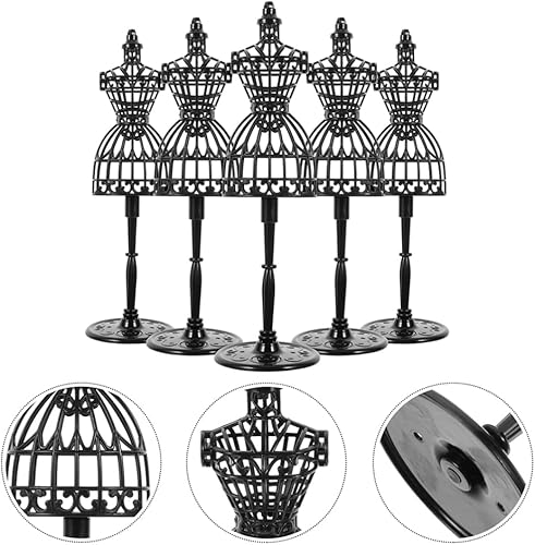 Miniatura 5 de Toyvian Vestido de muñeca Forma-Muñeca Ropa Soporte Soporte Vestido Mini Maniquí Forma Mini Maniquí Modelo Soporte para Muñeca