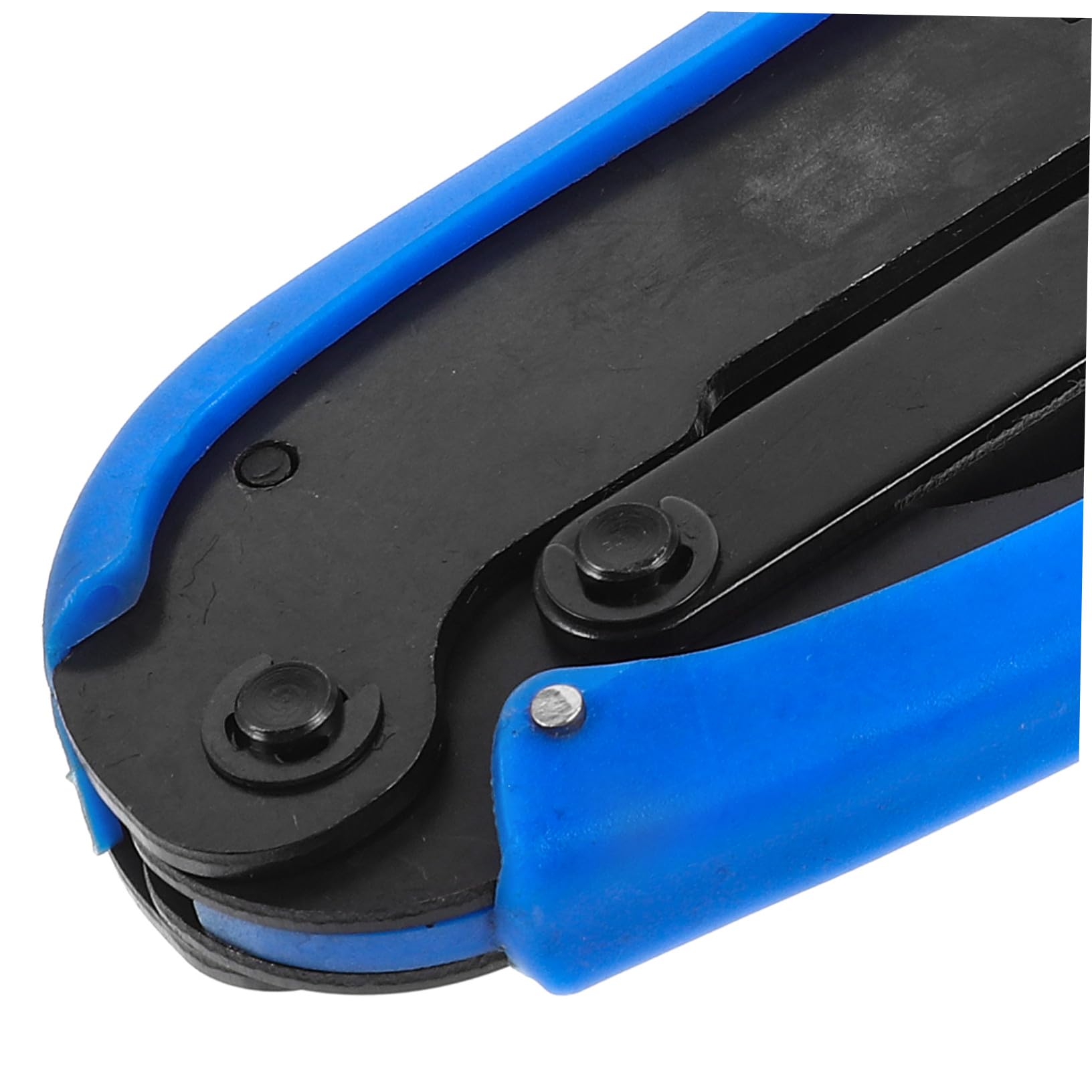 Pinza Crimpatrice Coassiale Blu per Cavi, Multifunzione | Acciaio Inossidabile e Plastico, per Rete e Video F, Uso Casa e Ufficio, Formato Compatto