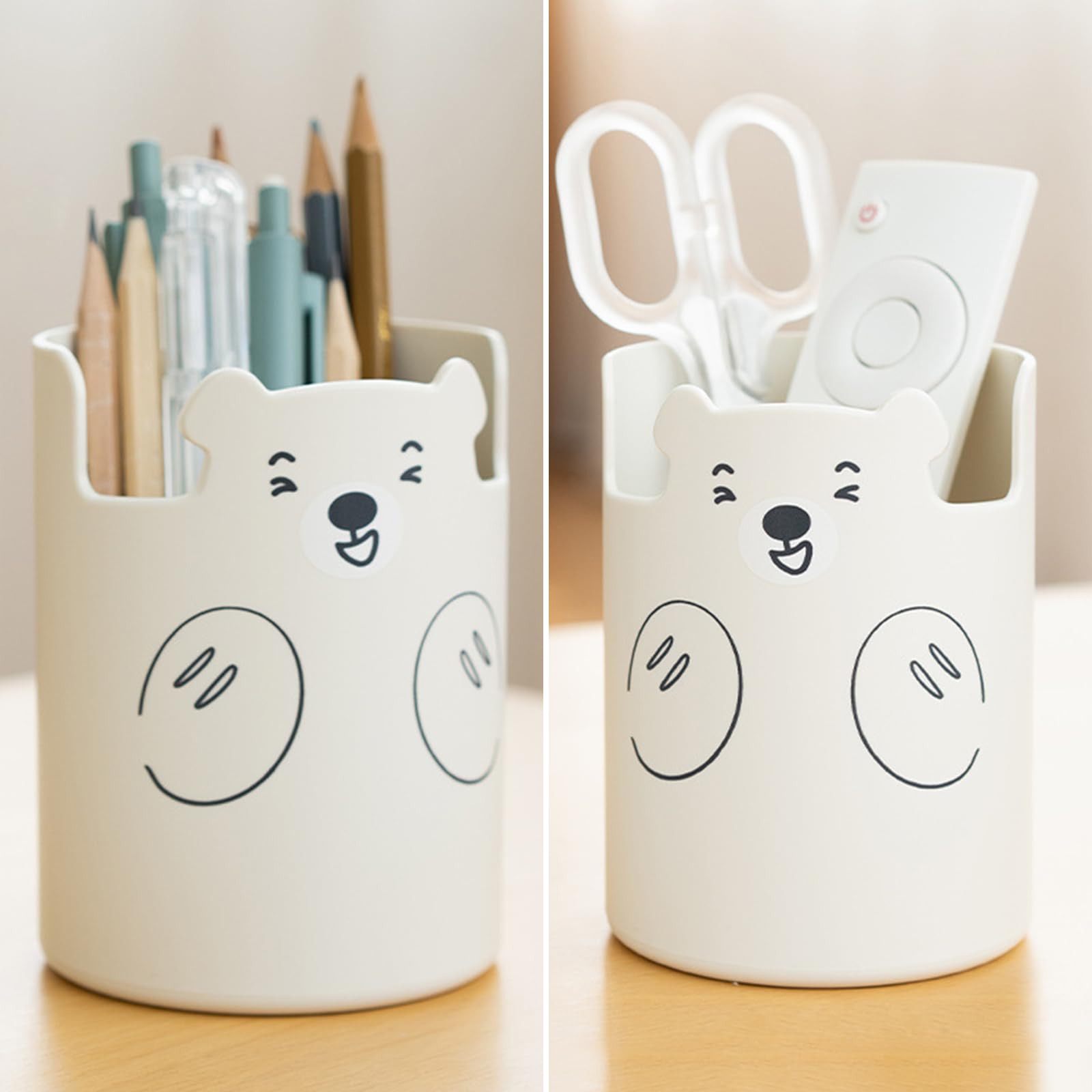 Organizer Girevole 360&deg; Per Scrivania - Portapenne Multicolore, 7 Contenitori Rimovibili, Per Casa/Scuola