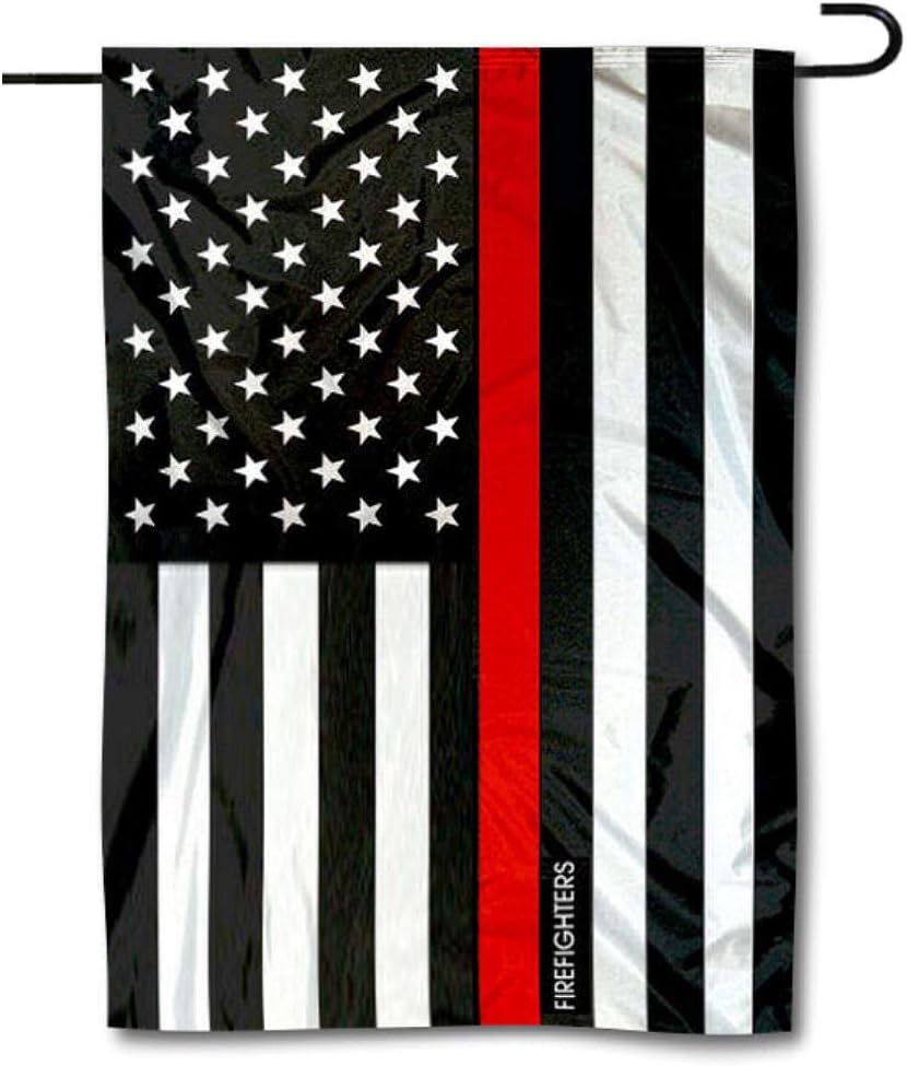 Sports Flags Pennants CompanyFirefighters Red Thin Line Garden Flag Banner