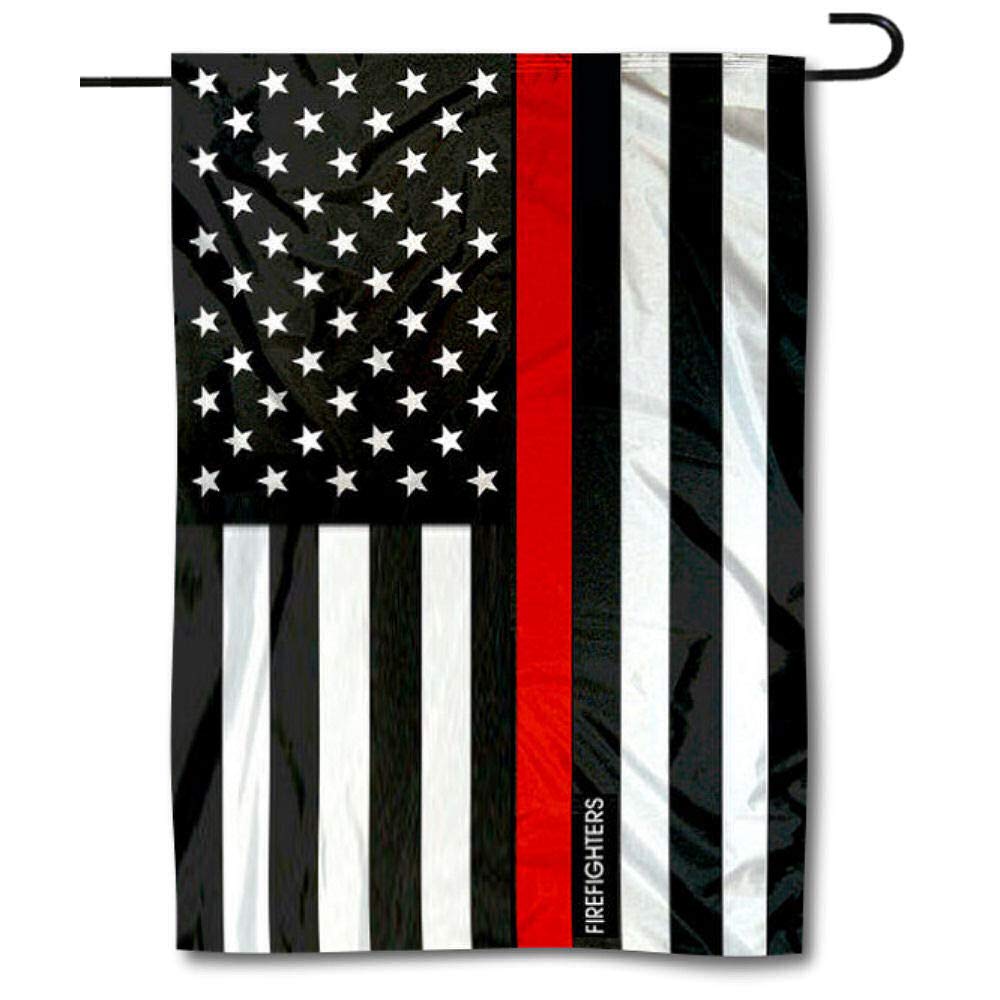 Sports Flags Pennants CompanyFirefighters Red Thin Line Garden Flag Banner